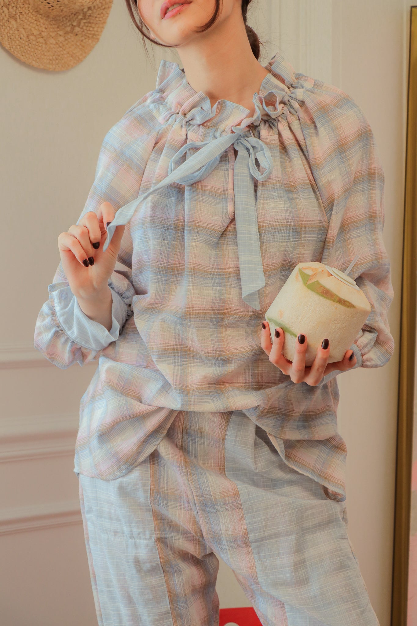 Blouse Nœud Pastel
