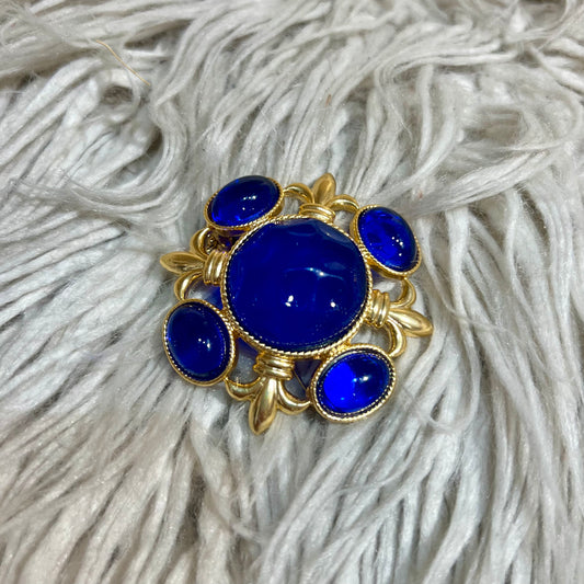 Broche Baroque Saphir