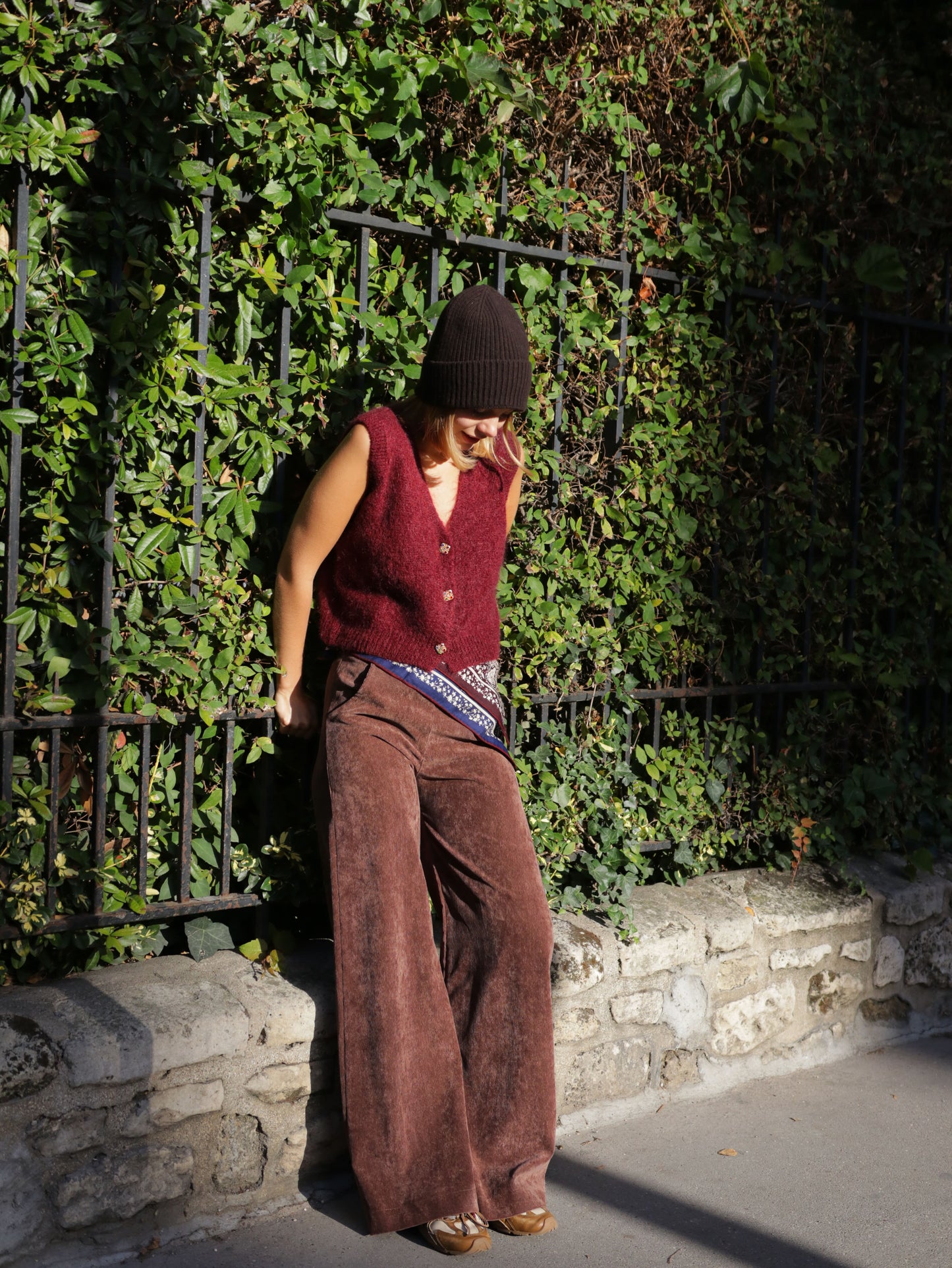 Gilet en maille Fleur