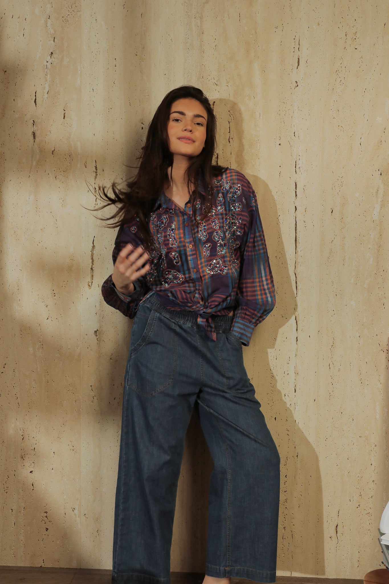 Chemise Paisley Indigo