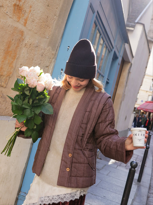 Veste matelassée Fleur de lotus