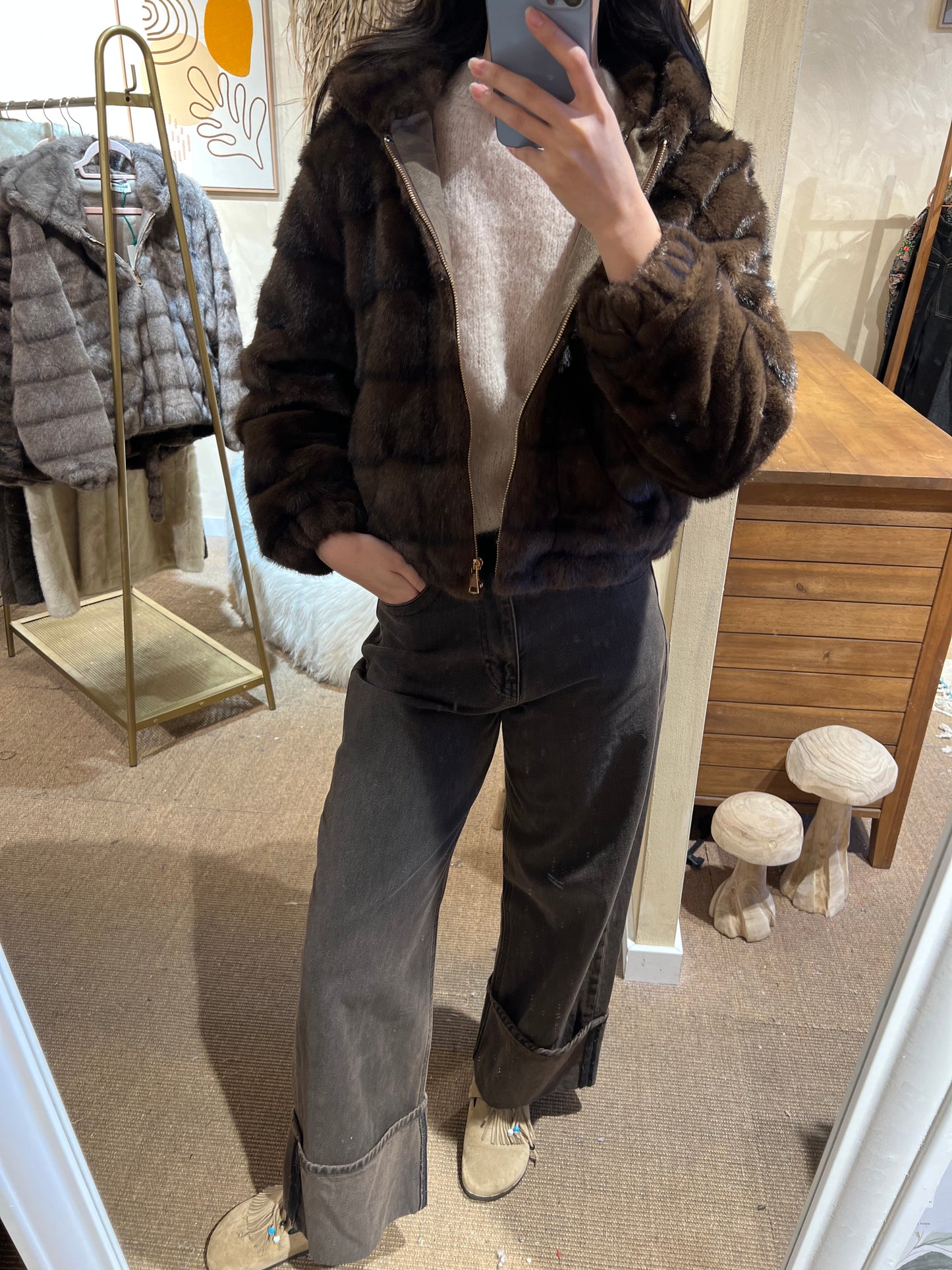 Veste en fausse fourrure "Mocha"