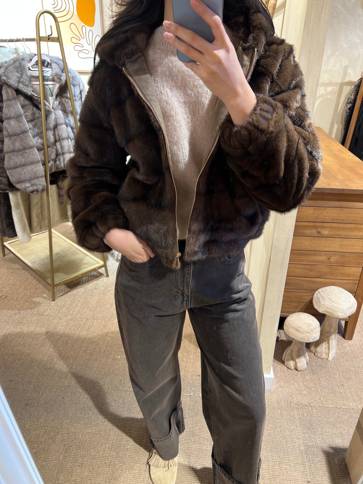 Veste en fausse fourrure "Mocha"