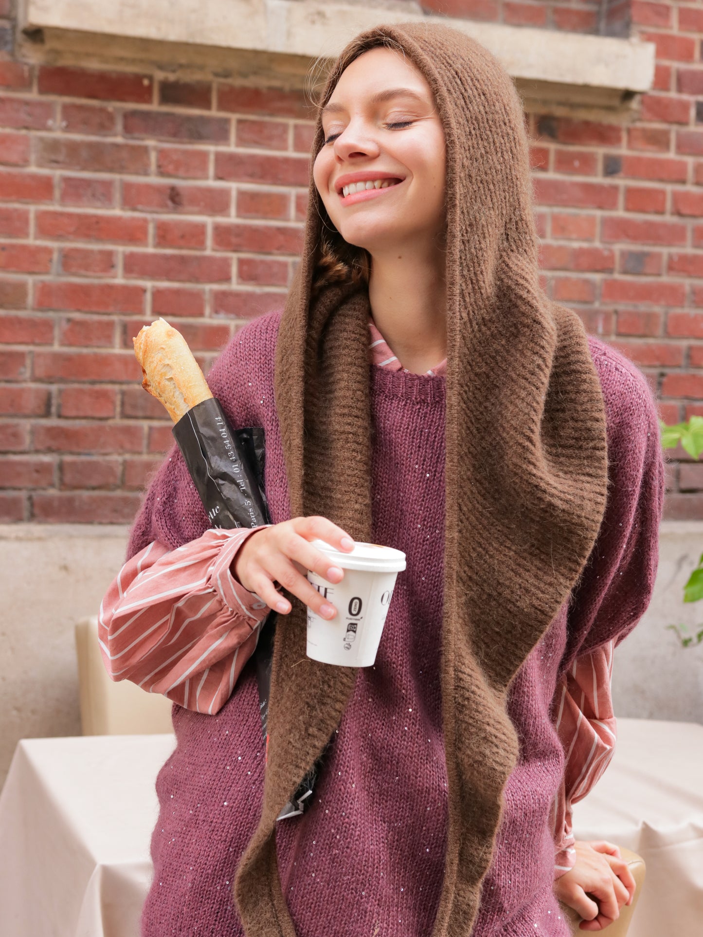 Écharpe cagoule Cacao Soft