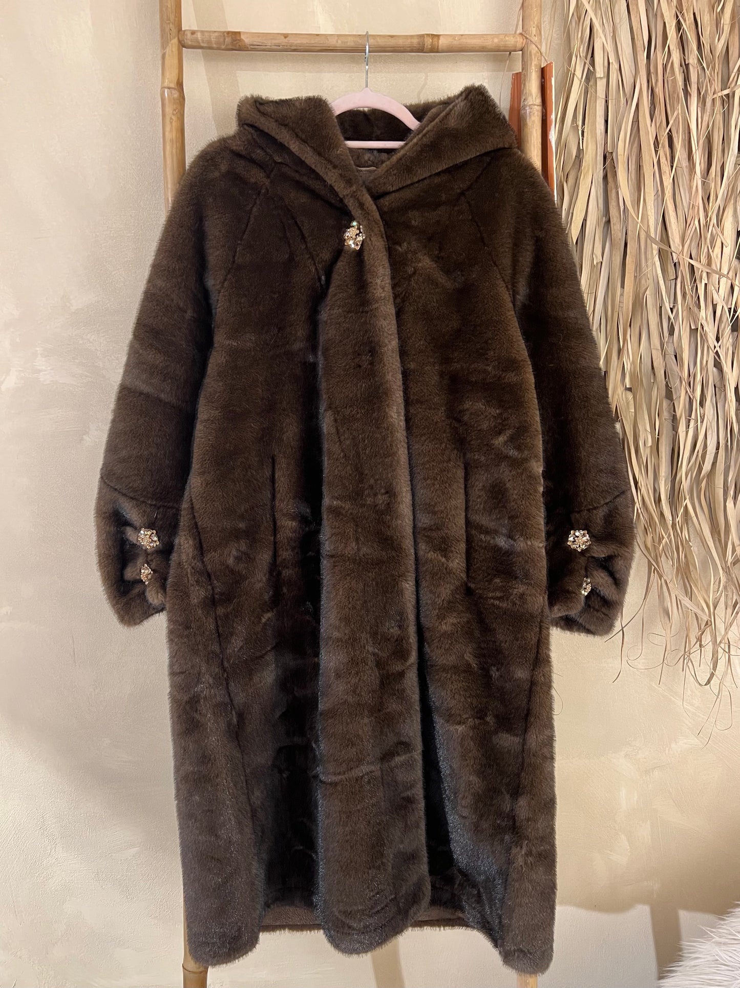 Veste longue en fausse fourrure "Grace"