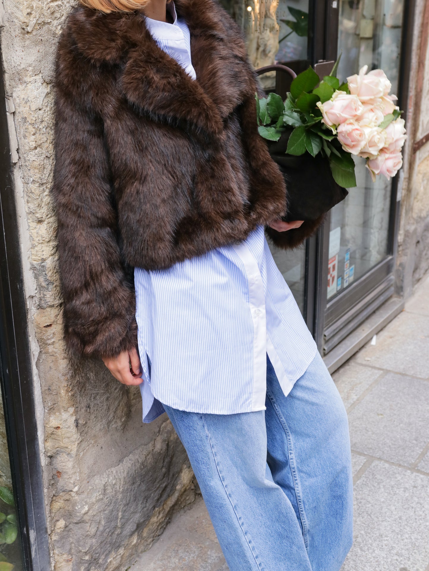 Veste Fausse Fourrure Douce