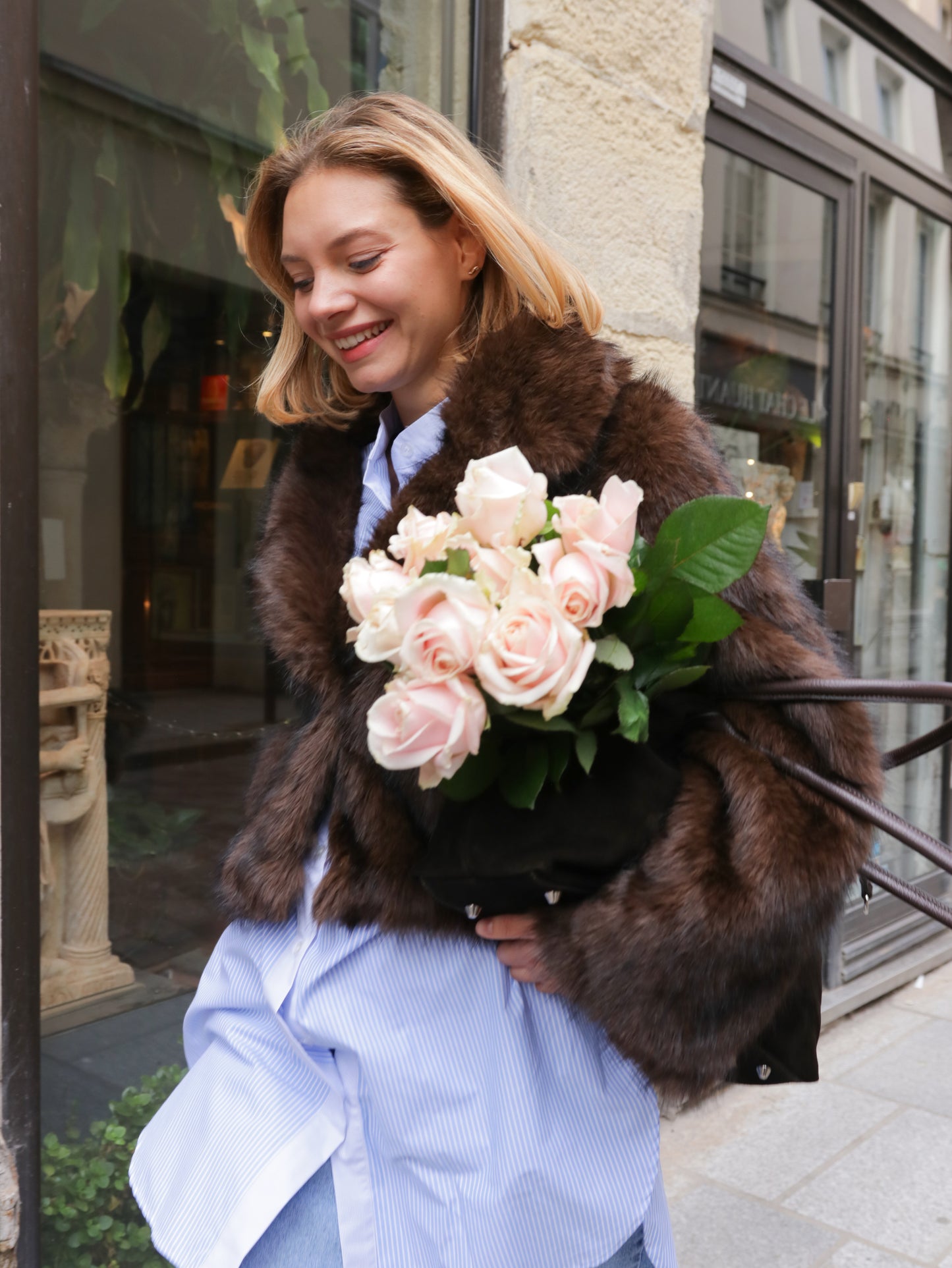 Veste Fausse Fourrure Douce