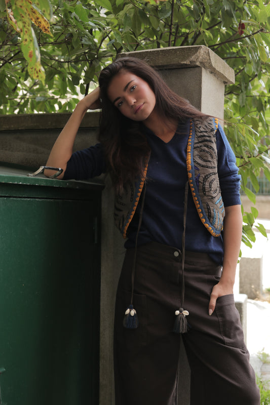 Gilet brodé Écho Bohème