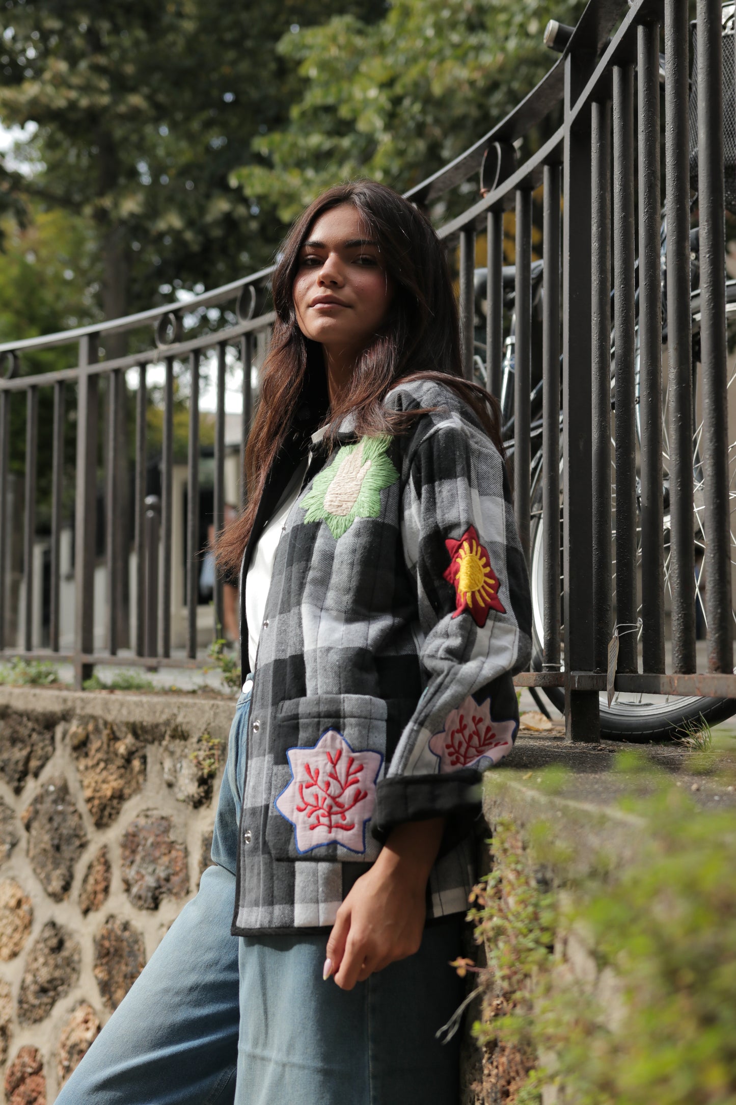 Veste brodée "Soleil"