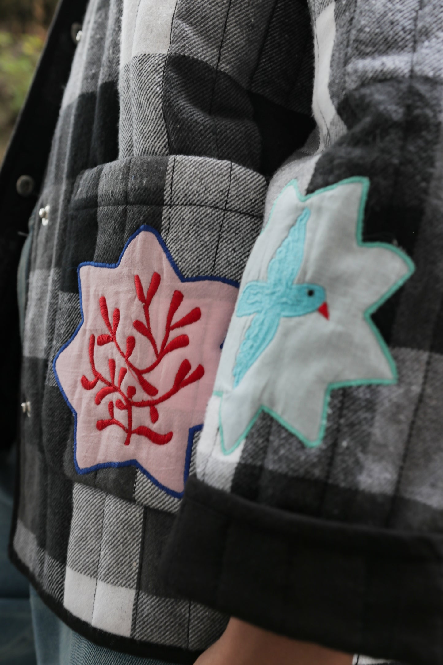 Veste brodée "Soleil"