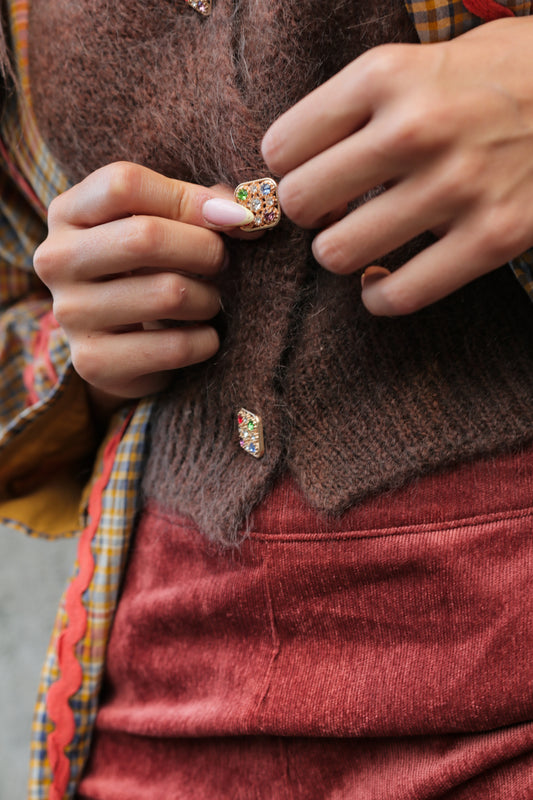 Gilet en maille Fleur