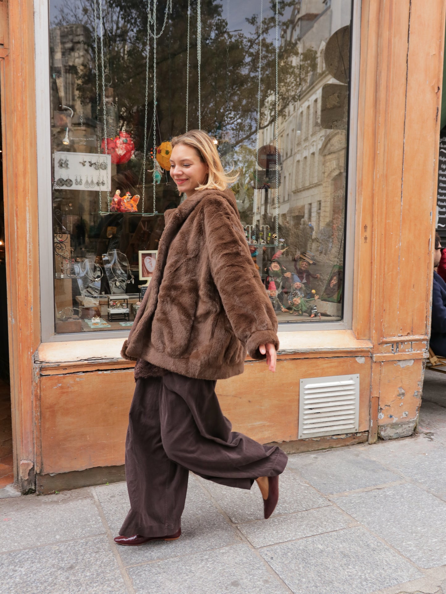 Veste Fausse Fourrure Douce