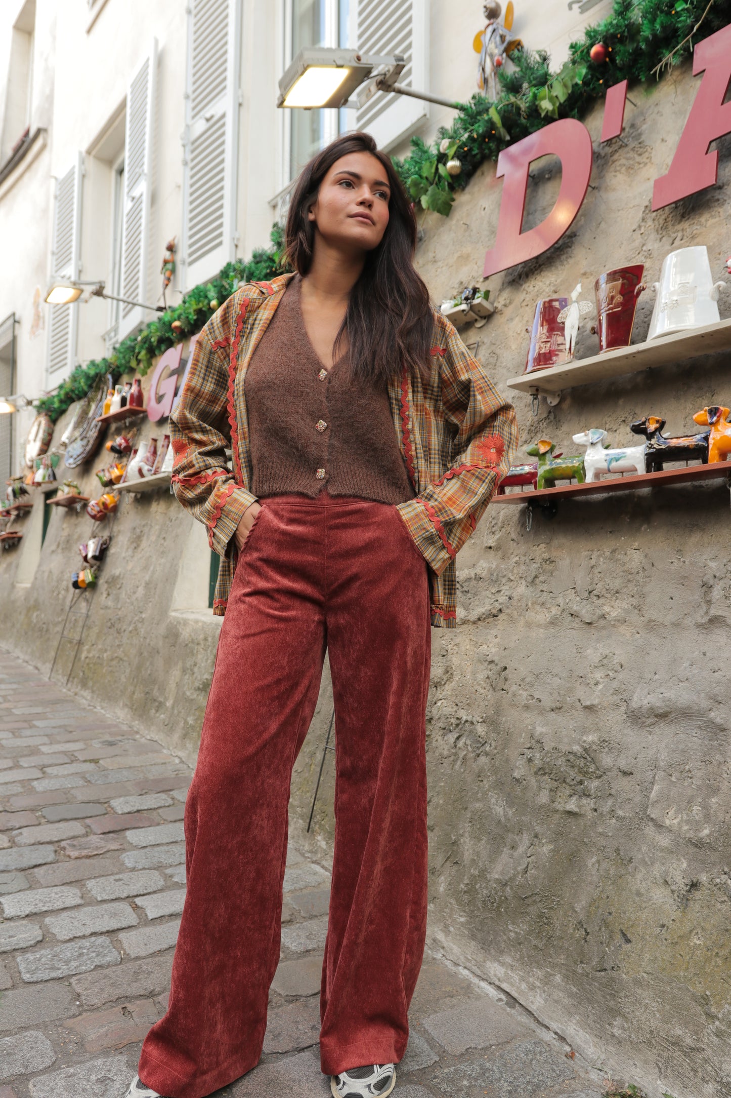 Gilet en maille Fleur