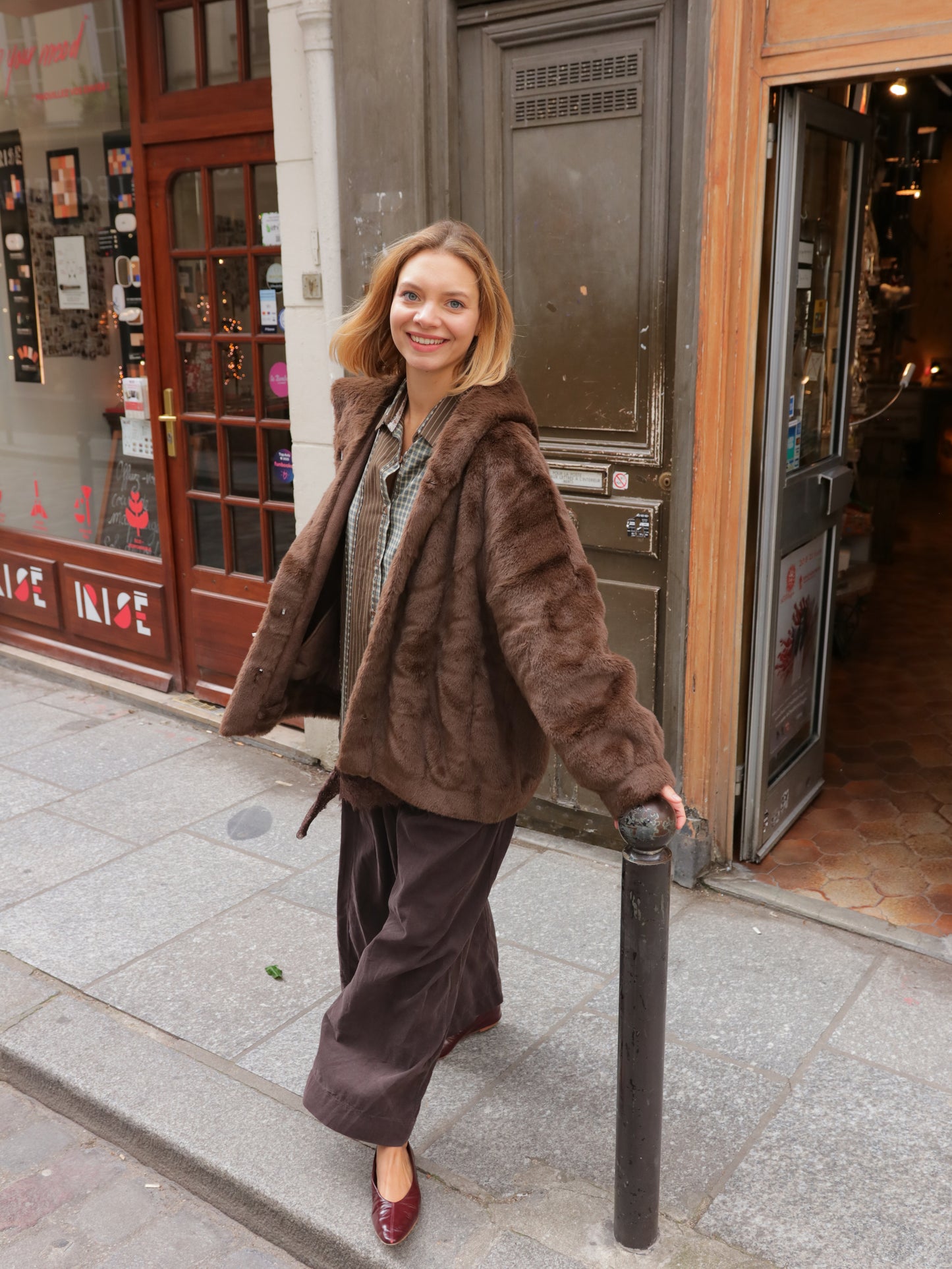 Veste Fausse Fourrure Douce