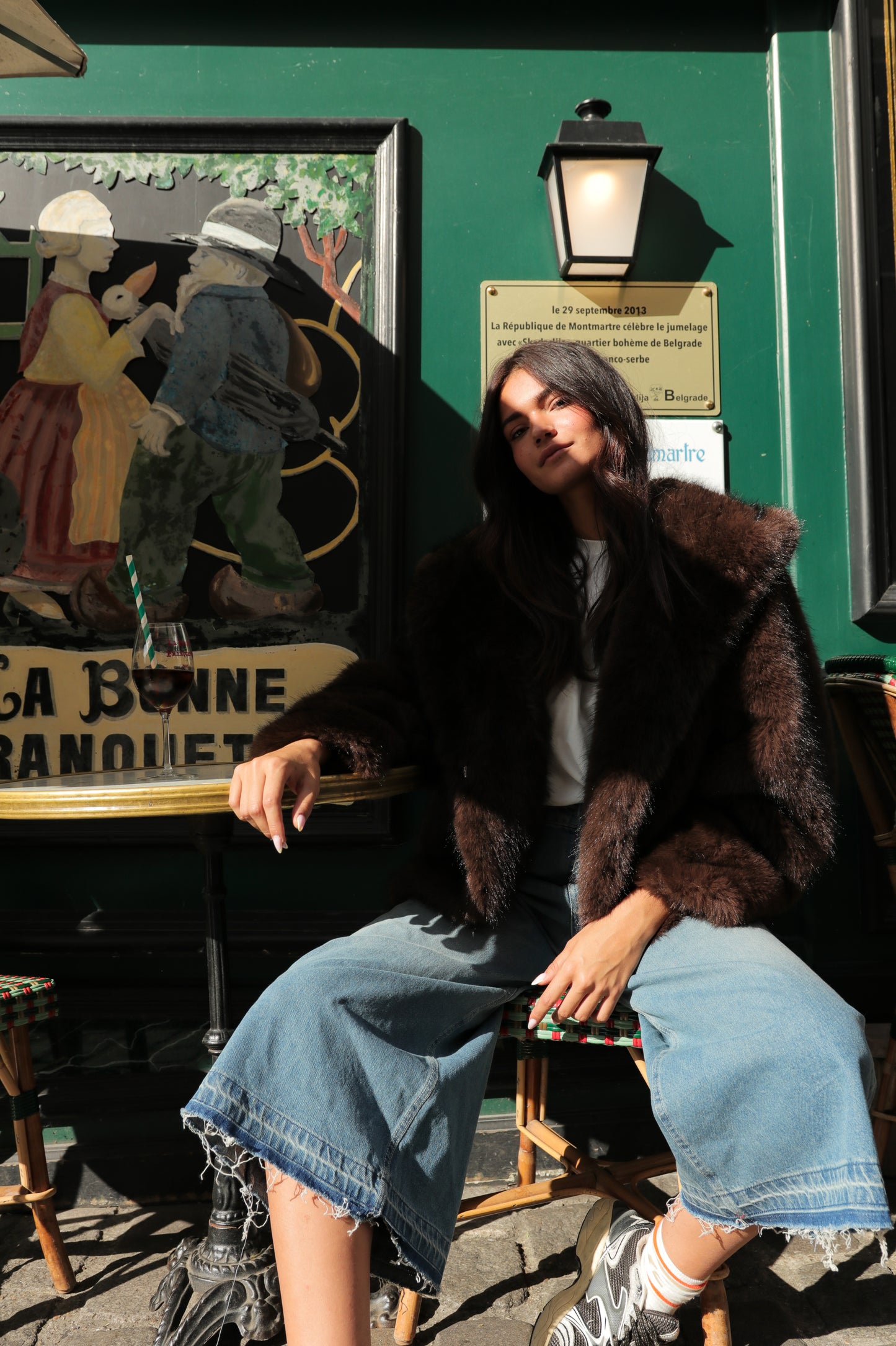 Manteau oversize en fausse fourrure Aurora