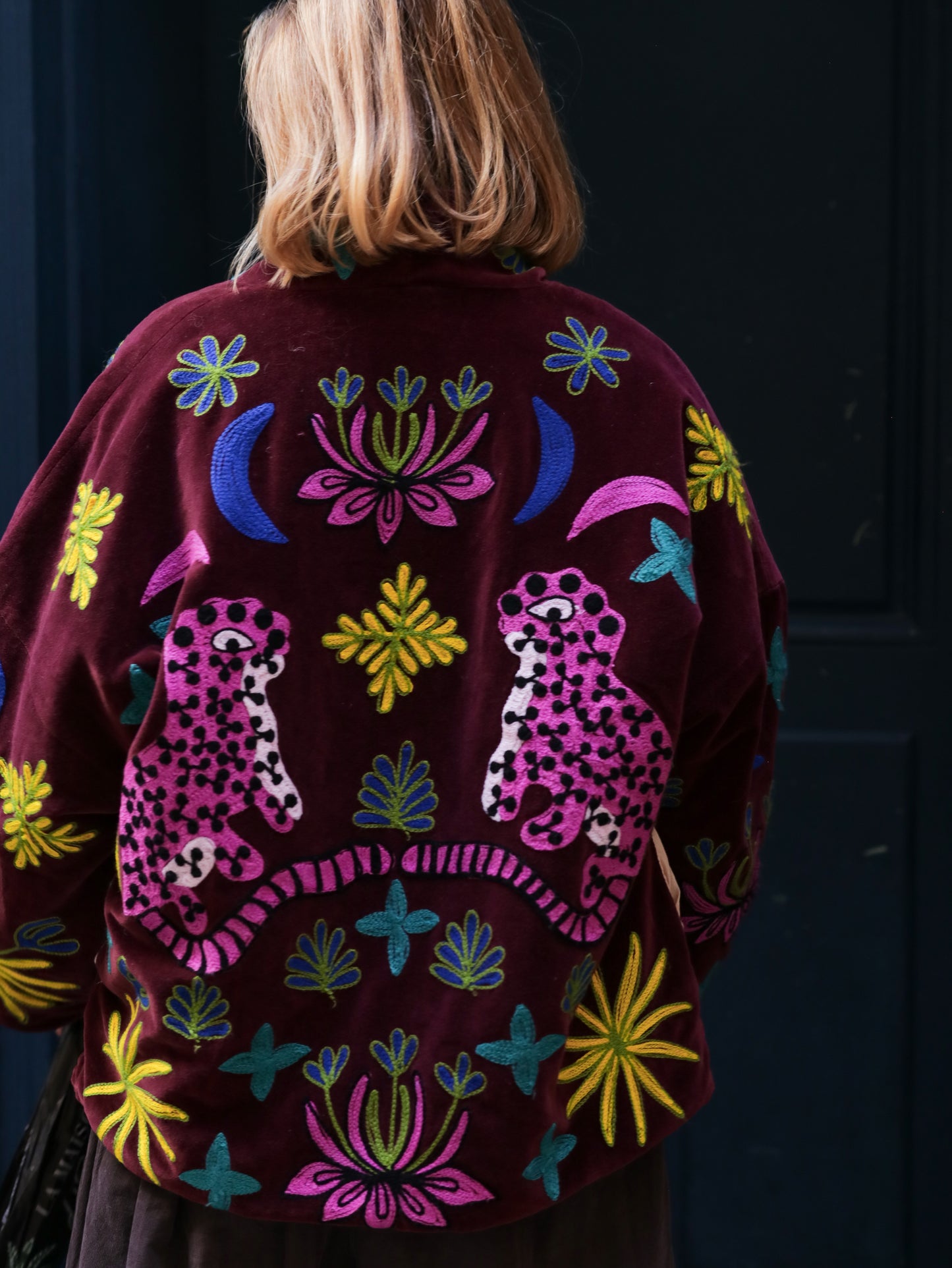 Veste Brodée Jungle Nocturne