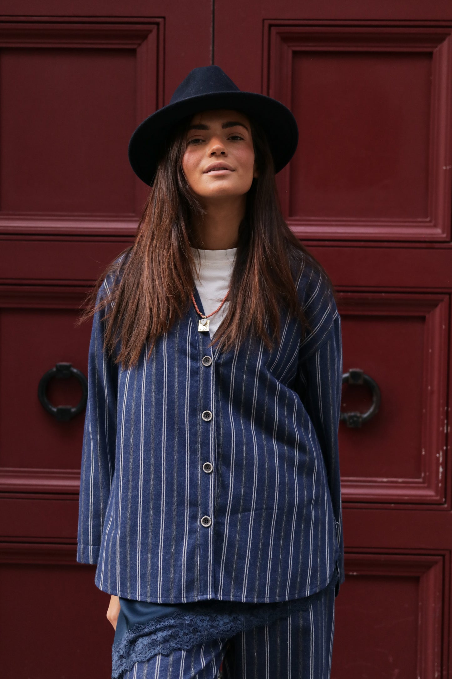 Chemise Rayures Indigo