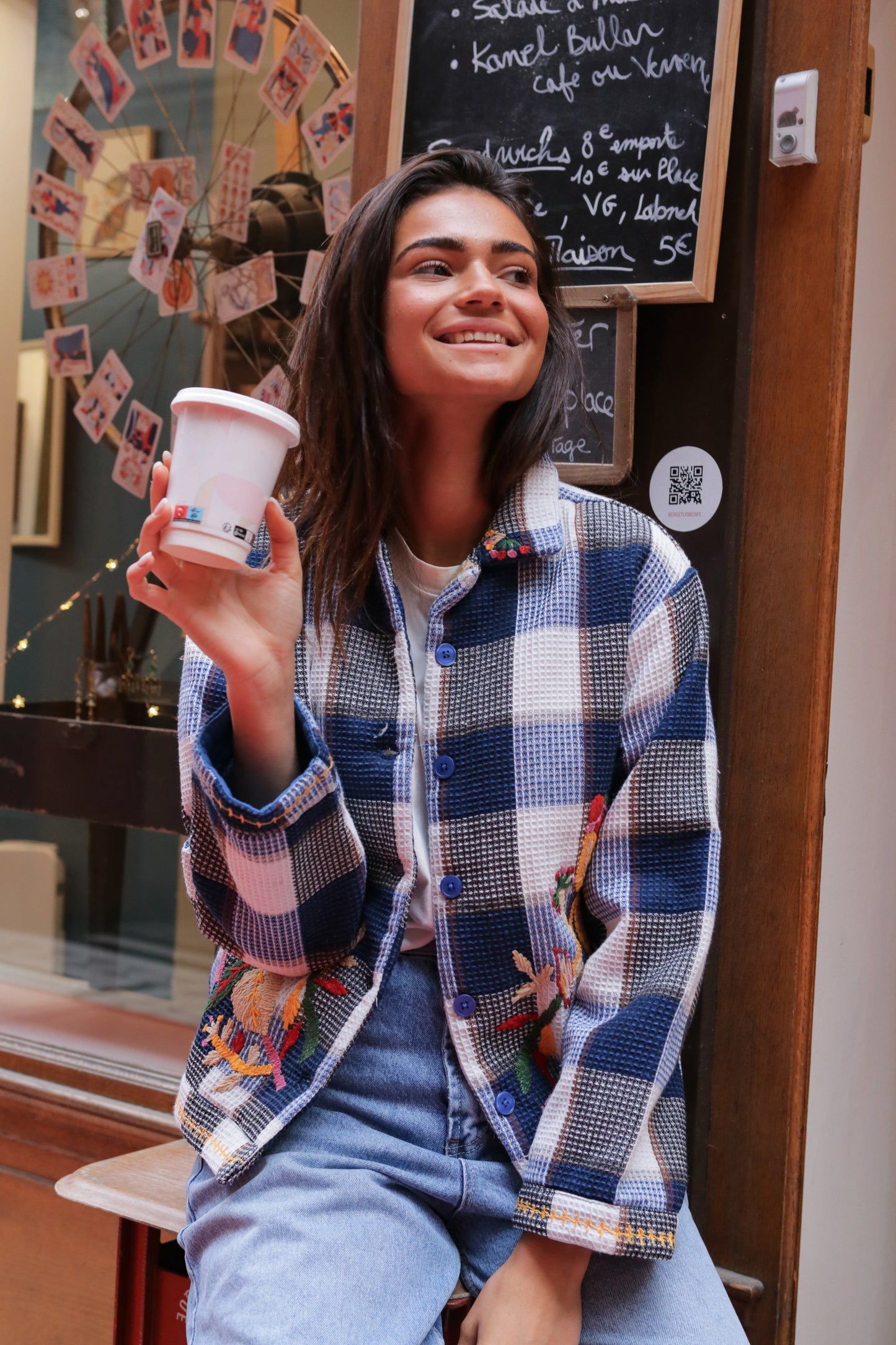 Veste Broderies Indigo