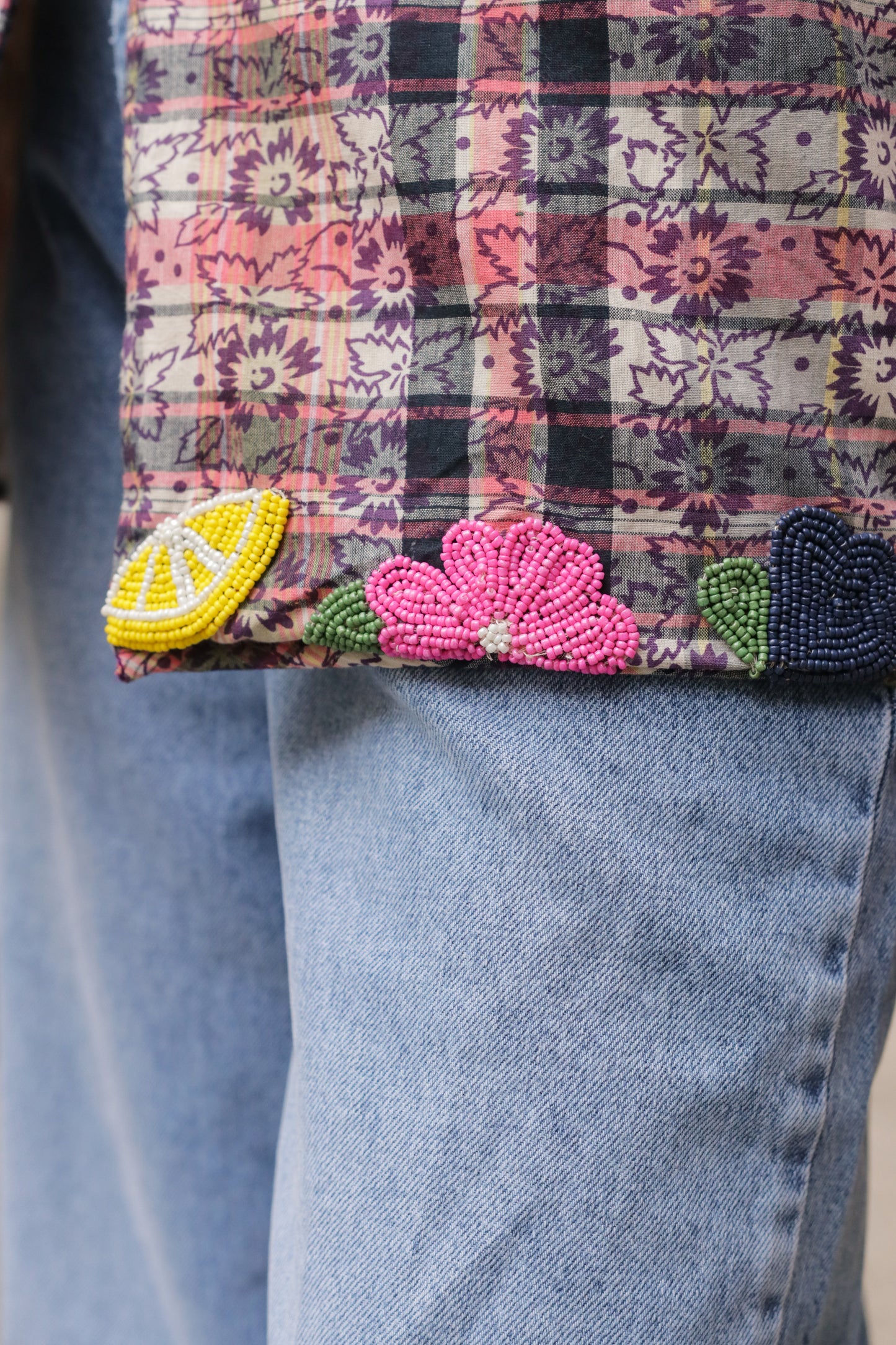 Veste Mosaïque Perlée