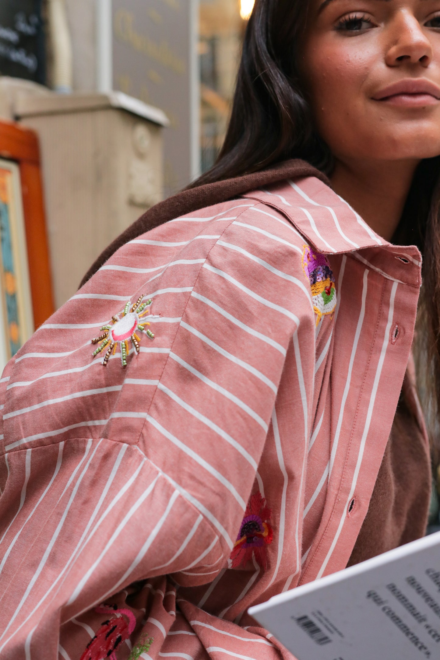 Chemise Rayures Brodées