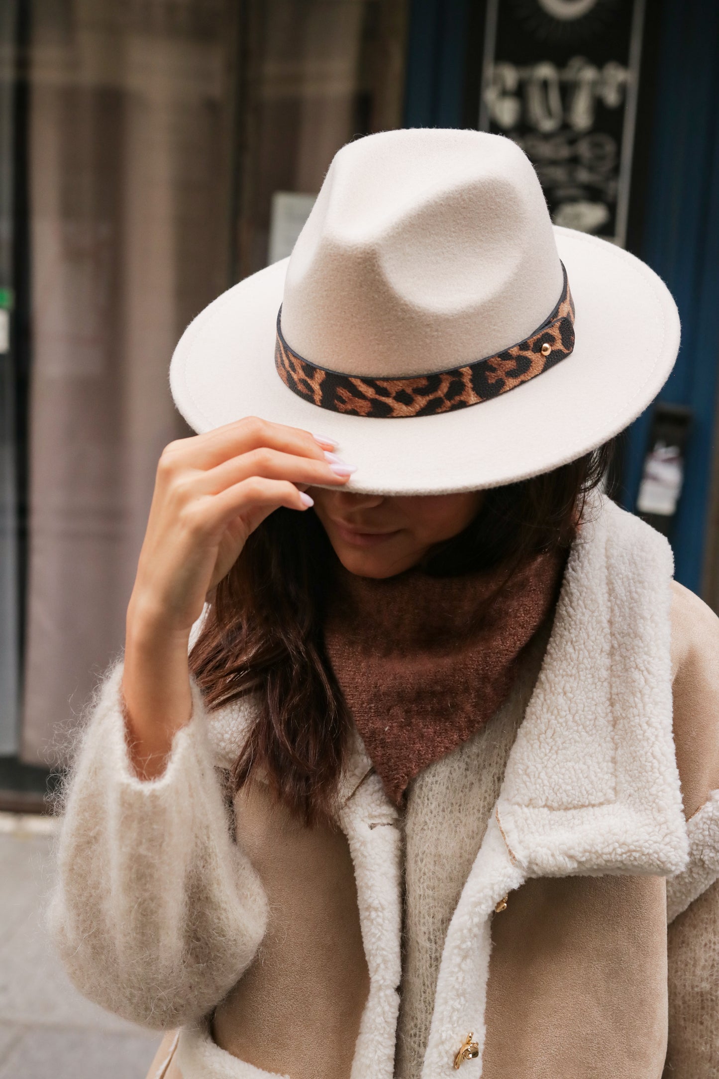 Gilet Fausse Peau Lainée