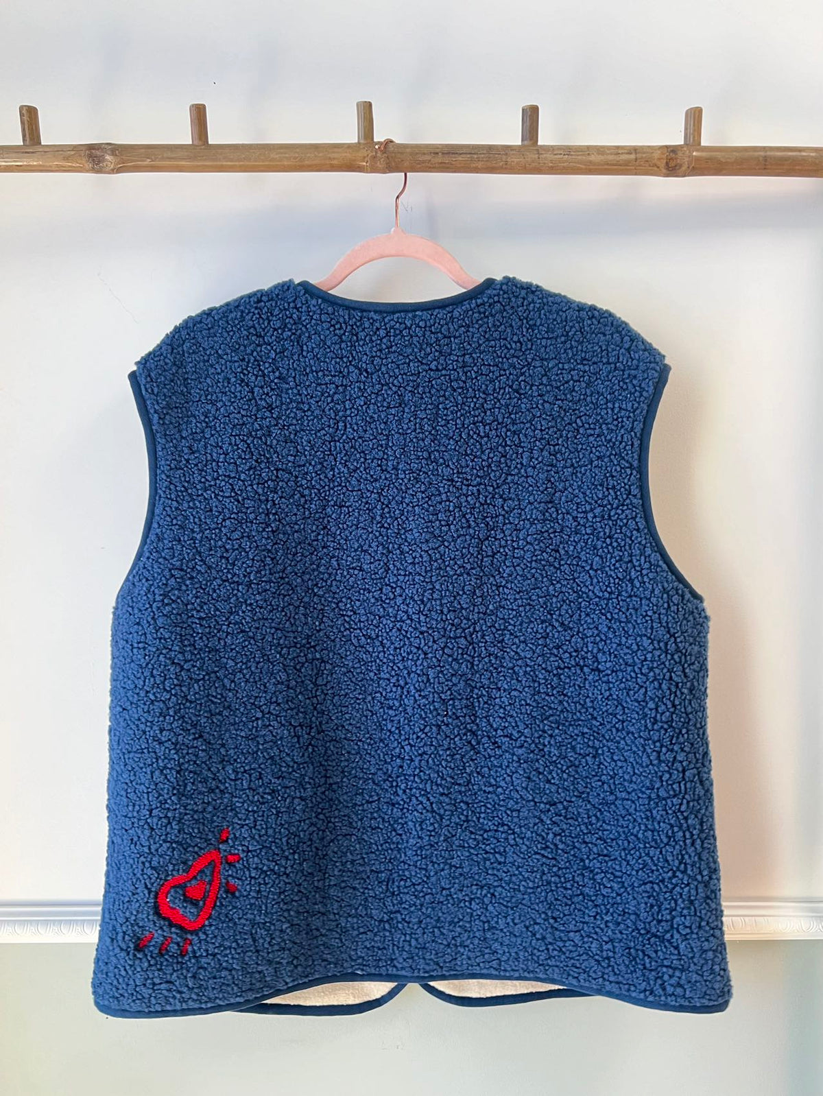 Gilet moumoute Kara bleu
