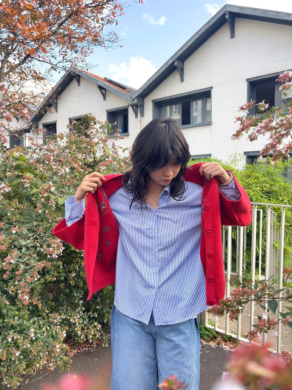Cardigan Astro Rouge