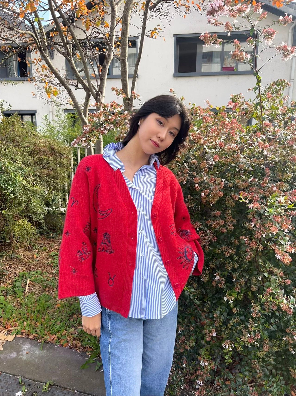 Cardigan Astro Rouge