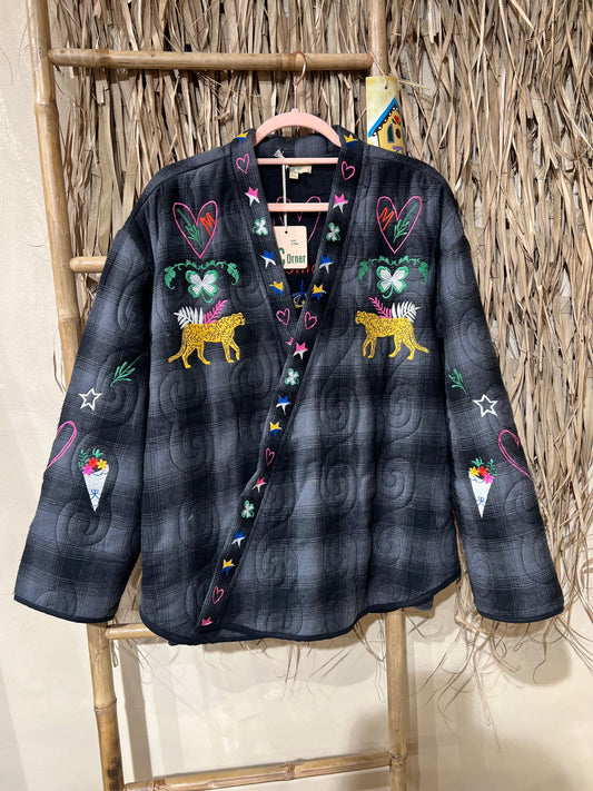 Veste kimono brodé Lore